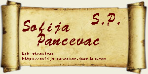 Sofija Pančevac vizit kartica